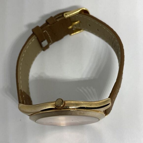Michael Kors Runway MK3197 Unisex Brown Leather Analog Dial Quartz Watch EY315 - Picture 8 of 12